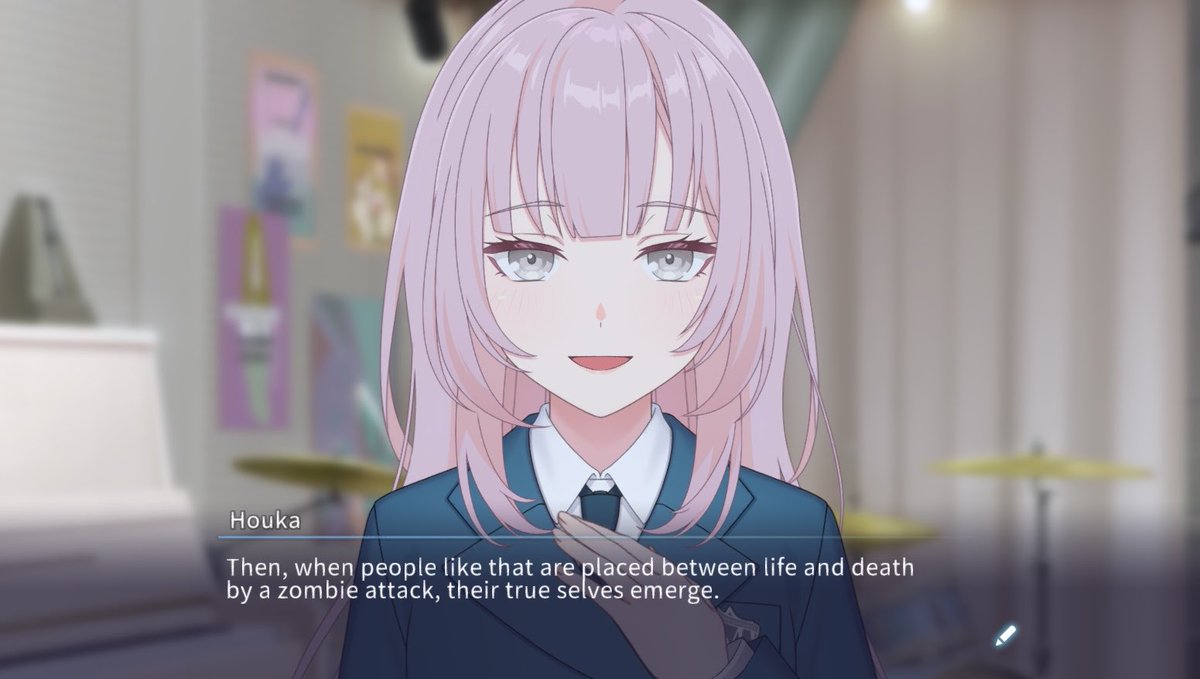 raindropcolors's tweet photo. i think it’s funny to think that houka’s fascination with zombie movies is not only about the victims’ true nature coming to light, but it also stems from the fact that, much like the undead, she harbors a deep hunger for the 'brain' https://t.co/X9jLV6WW2J