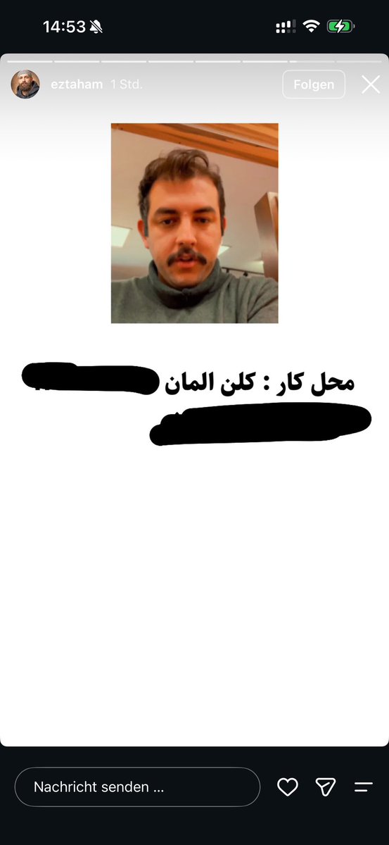 mardin5796's tweet photo. این یکی از افرادیست که تمامی اطلاعات شخصی من را در اینستاگرام منتشر کرده است و در پیام‌هایش به صراحت از قتل من به همراه پرداخت حق الزحمه اشاره می‌کند! این شخص در ایران زندگی می‌کند و زیر سایه سپاه پاسداران این اجازه را دارد که برای سر دیگران جایزه تعیین کند و بدون نگرانی قاتل استخدام کند! 
@ShelerHaghani بارهای بار کردهای پادشاهی‌خواه را به دروغ‌گویی متهم کردی، اگر ذره‌ای شرافت در وجودت باشد، اکنون زمانش رسیده که ان را به رخ بکشی! این هم تهدید مستقیم جانی یک نفر چون صرفا مخالف ایدئولوژی داعشی و تروریستی تجزیه‌طلبان است! 

از همهشما عزیزان می‌خوام که زیر این توییتم سرکرده گروهک‌های کردی رو تگ کنید که متوجه بشن اگر سر سوزنی اتفاقی برای من بیوفتد، تنها آنها هستند که باید پاسخگوی مرگ یک مخالف خودشان باشند!
@MustafaHijri @AbdullahMohtadi @RivarAbdanan @reza_kaabi3 

تا ابد و یک روز #جاويدشاه‌