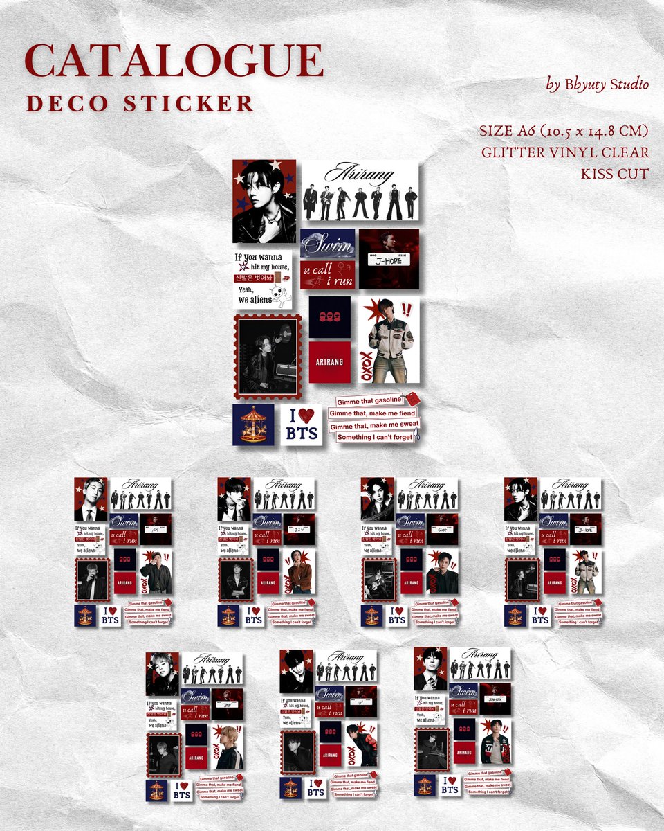 bbyutystudio's tweet photo. ✮⋆˙ DECO STICKER { A6, glitter lamination, kiss cut } https://t.co/NyCNeCQ2qn
