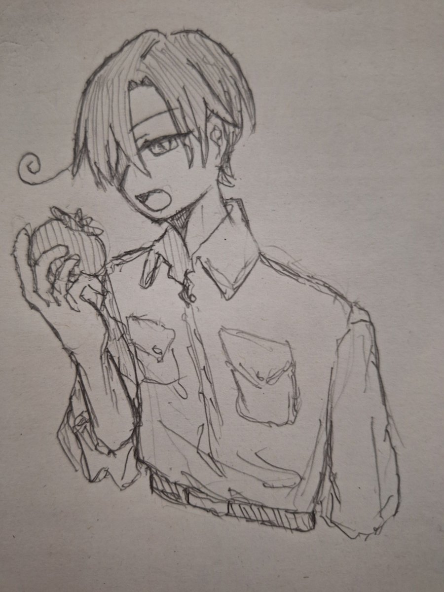 noka2ge's tweet photo. 推しをイケメンに描きたいんです。
アナログの方が上手くいくのはなぜだ…
#ヘタリア　#アナログ https://t.co/1svLDDNcVw