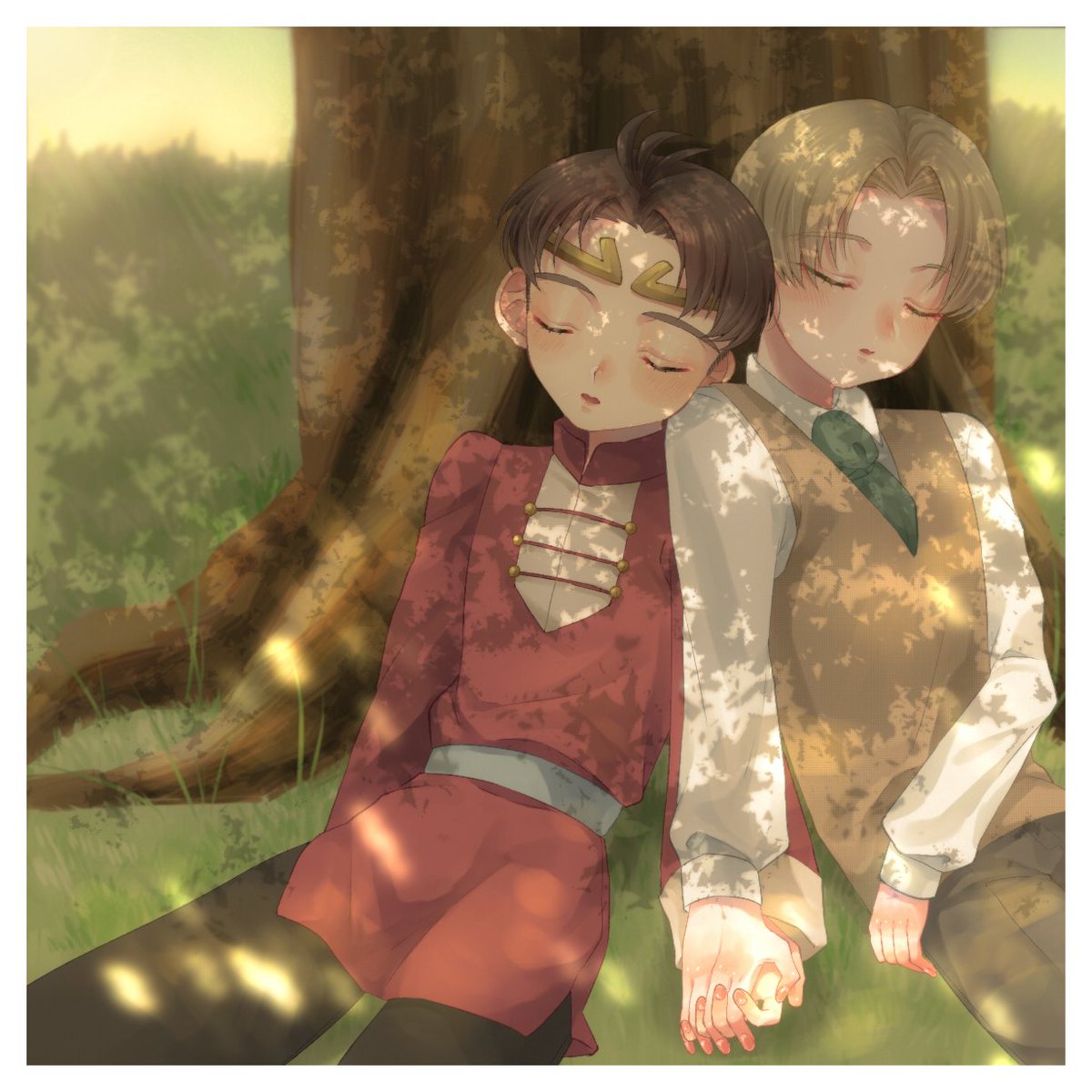 kkk_ren_'s tweet photo. 私が描いた2主ジョウイを何度でも見てください…!🥺🙏✨
いつか2主ジョウ(ジョウイ多め)のイラスト本を出したいです!!!!! https://t.co/iDuDKz9fHC