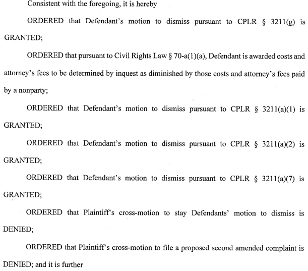 CevallosLaw's tweet photo. Court to “Stuttering John”: You can’t sue podcasters for talking about you. NY Supreme Court dismissed Melendez’s suit vs. Shuli Egar &amp; Karl Heberger under NY anti-SLAPP law, and awarded the hosts their legal fees. https://t.co/PbLLc3YTbA