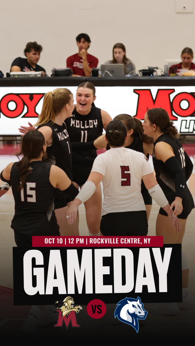molloylions's tweet photo. It's game day! The volleyball team hosts Mercy in an NCAA first round rematch at 12 PM.
Watch live ($): https://t.co/mLjsv4y72x
#DefendtheDen https://t.co/hWzKyjNQvO