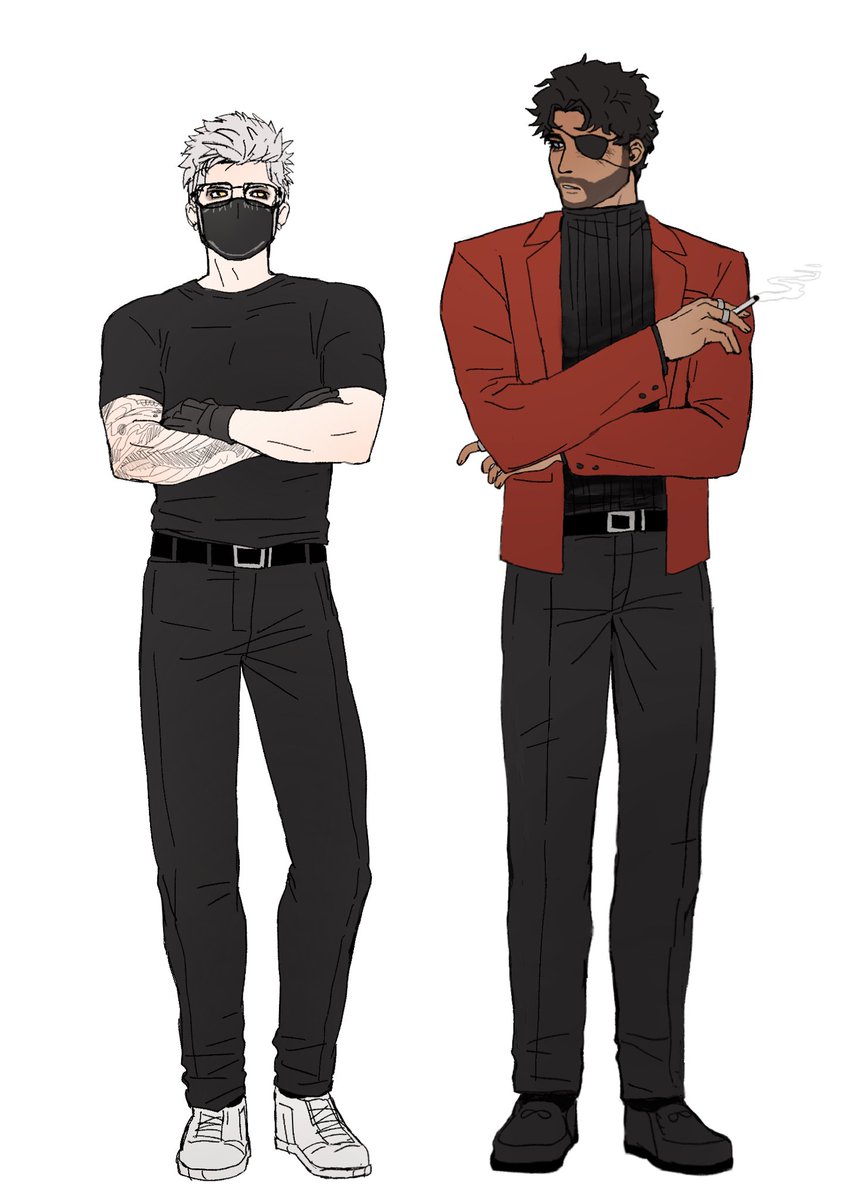 dgucepearrr's tweet photo. my favorite outfits of these two #erwinknuckles #mickeysinclaire #heistmasters https://t.co/M5UsjQKC29