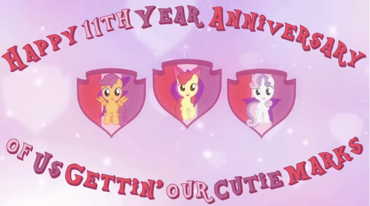 SmolApplePone's tweet photo. Howdy y’all! It’s that special time of year again, tadays the day mah’ friends an’ ah’ finally earned our Cutie Marks! Crazy how time flies right? After searchin’ all those years we finally found our destiny, an’ we made a new one by helpin’ others see who they really want ta be! https://t.co/RGqLcpDCpB