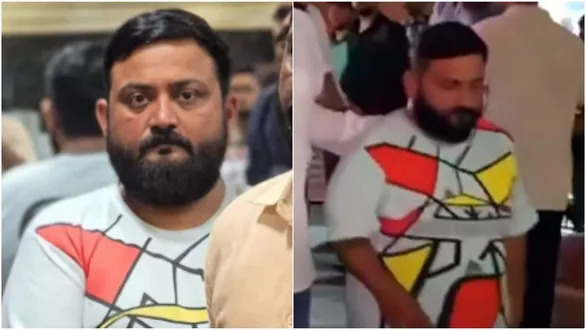 sanjoychakra's tweet photo. Aamin Multani(34) runs two gyms in Surendranagar city, Gujarat. The gym, Club 71. 

He targeted 100 Hindu women. Blackmailed them for sex
 
Aamin Multani(34) runs two gyms in Surendranagar city, Gujarat. The gym, Club 71, operates at two      locations on Dudhrej Road and 80 Feet Road in Surendranagar. Several girls from the city visited the two facilities, where Amin Multani worked as the      manager.
    
Aamin Multani claimed to have private photos and videos of women from hidden cameras in changing rooms and he used to pressure women for sex.

A woman wrote to a senior police officer alleging that girls visiting the gym were being blackmailed and forced into relationships. 

Female police officers (posing as members under ASP Vedika Bihani) conducted a decoy operation, joined the gym as members to gather evidence before his arrest.

Police raided the gym and seized five mobile phones, one Bluetooth device, two SIM cards, 70 bank cheques, nine Aadhaar cards and three account books. Multani allegedly ran an illegal money-lending business.
Nude photos were found in the mobile phones.

During interrogation Aamin Multani has admitted to having sex, extorted money and blackmailed 9 Hindu married women.

The gym has been sealed, the pervert criminal arrested.
