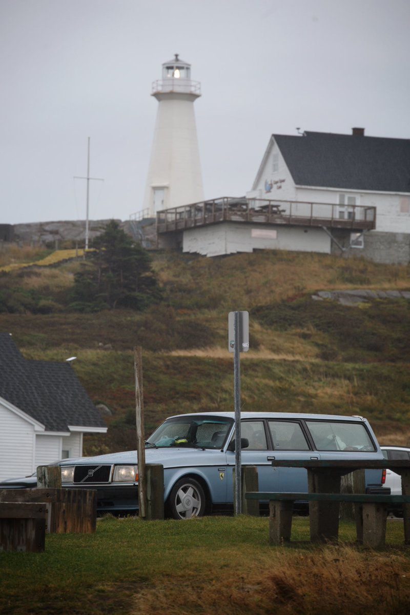 CrowMS's tweet photo. The Volvo 240 will literally go anywhere, it has effortlessly hauled us from Ottawa, Ontario all the way to Cape Spear in Newfoundland. I have no doubts it will take us all the way back.

A timeless design that brought smiles and stories everywhere we stopped https://t.co/WXyvHCwd3l