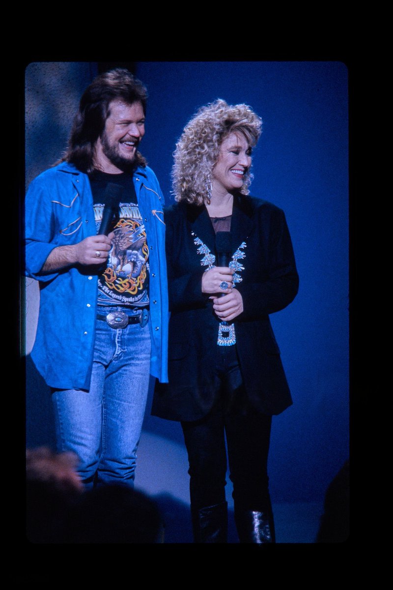 CaitlynBunton's tweet photo. Happy Birthday @tanyatucker! 😁🎉🎈🎁🎂🍷

Here are three photos of @TravisTritt &amp; Tanya on Hot Country Nights at NBC Studios on December 15, 1991 in Burbank, California. 

@CrRedneck123 @sheri_lynn95252 @1klmeeks @Middlekens @Angel_Wings45 @rhonda_kinnaird @Maryway25 @Debbo_14 https://t.co/hTv7ZjIJaX