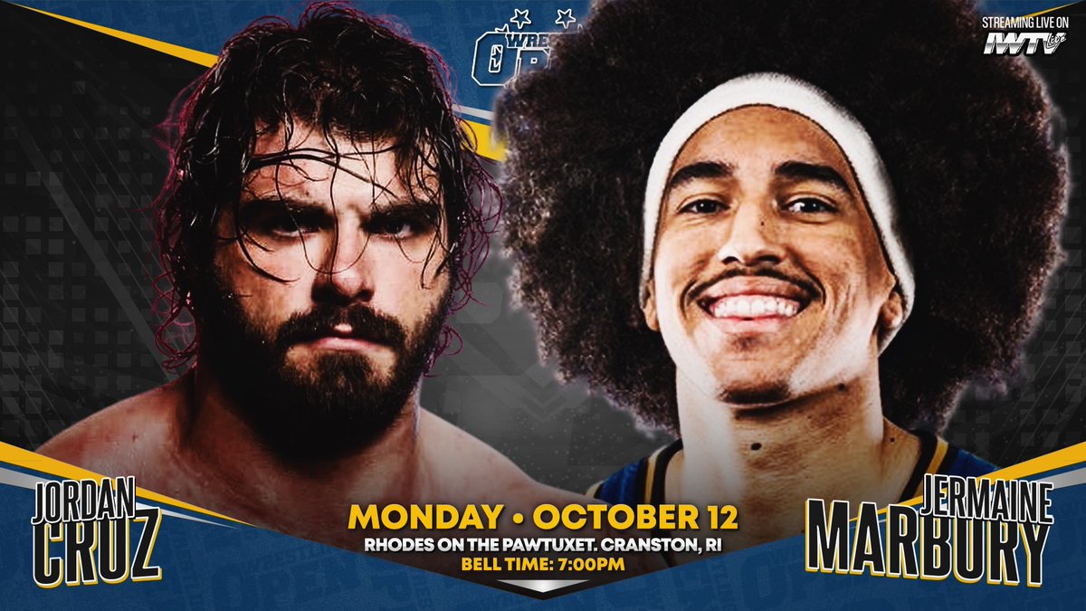 beyondwrestling's tweet photo. ⚓ @WrestlingOpenRI this Monday 10/12 at Rhodes On The Pawtuxet in Cranston, RI!

Full lineup: https://t.co/NvJBmlCSVr

- @MarcusMathers1 @ItsDustinWaller 🆚 @TheBobbyOrlando @FlyinRyanONeill 
- @sirensloane @kyliealexxa @theparisvandale 🆚 @AllieKATCH @liviyahpw @ShannonLevangie https://t.co/Trrmq7IrIn