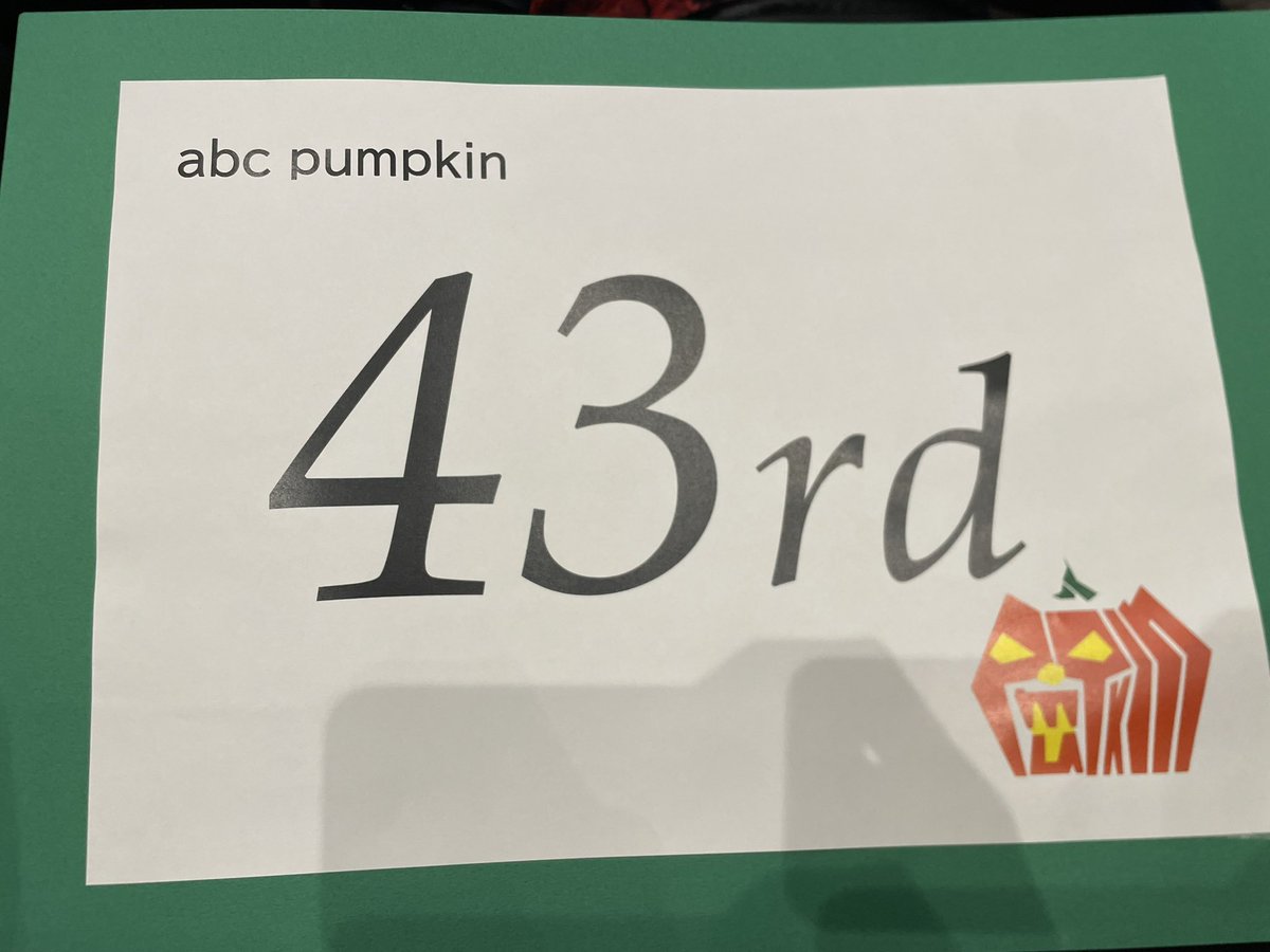 Quiz_grampus's tweet photo. #abcpumpkin
紙43rd→2R 3○2×まででした！
ひとまずまた関東の壇上に立てたことを喜びたいと思います！2Rのトンネルはまだ続いていますが、今日は今までで一番勝ち筋あったなーと思います。紙一重で勝ちの道もあっただろうな。　
主催の宮田さん及びスタッフの皆さんありがとうございました！↓ https://t.co/qVx8TaKFhR