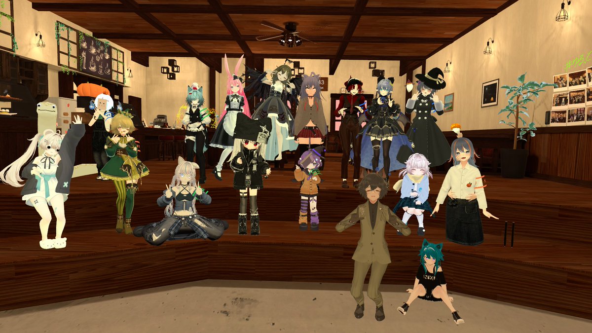 yuruttohouse's tweet photo. 第58回のイベントへのご参加、ありがとうございます！アフターのゲームワールド「B-BIT」では、立体的な起動で飛び回り、白熱した射撃戦で盛り上がりました！ 次回開催は10/25(日)になります♪ #ゆるっとハウス #VRChatイベント↓イベントの様子はこちら↓📷 https://t.co/1Qm48a6BO5
