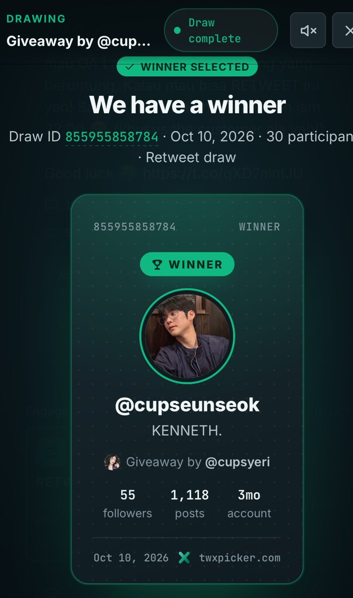 cupsyeri's tweet photo. Celamat🤭⭐️

@cupseunseok @cupsaisha 
dalam 1 jam tidak claim aku undi lagi yah😇 https://t.co/ZZX6eizk5t