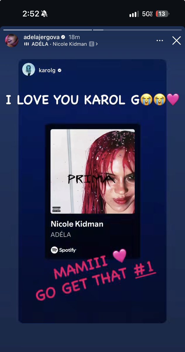 primabecerra's tweet photo. we are so close to #1! keep streaming Nicole Kidman! we are already KAROL G approved ✅ https://t.co/MYqAD5CEhC