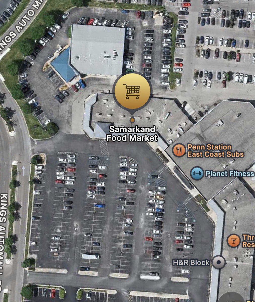 NODAWOLF's tweet photo. Whoops. Got some law enforcement activity once again at Samarkand Food Market off of Fields Ertel. Several trucks being inspected.

This is the same parking lot where Uzbek truck drivers are harassing underage girls at the Planet Fitness next door. https://t.co/K49sKmC8sT