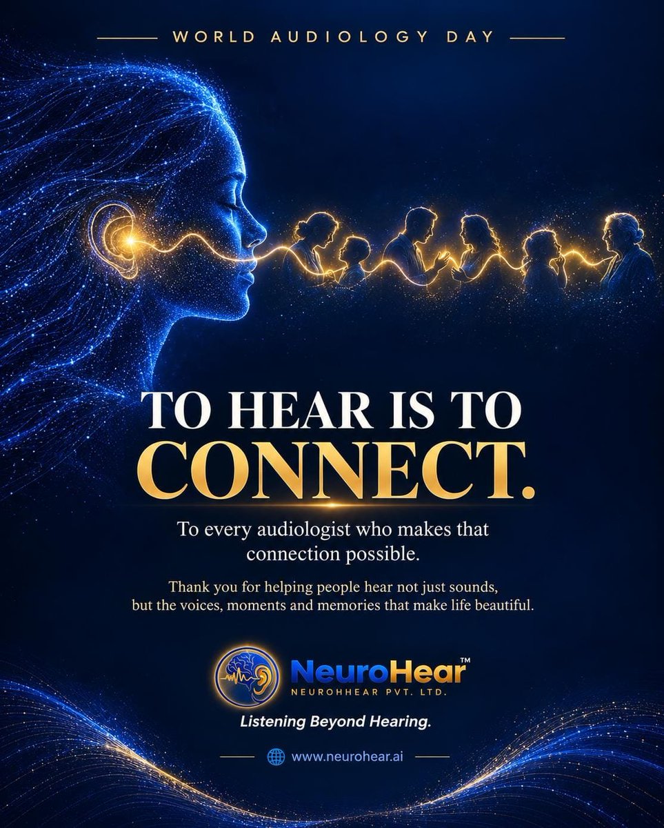 hikmatali25's tweet photo. Happy World Audiology Day to all audiologists who turn the science of hearing into the art of human connection. 💙💛

#WorldAudiologyDay #NeuroHear
@elonmusk https://t.co/Y2tU4Z119r