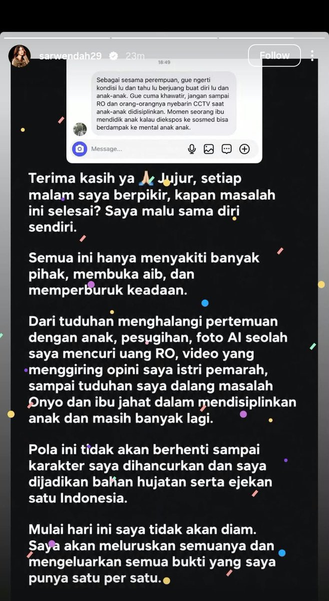 watermealen's tweet photo. slide 1 : sarwendah 
slide 2 : ruben onsu

fix dua-duanya udah nggak mau saling diam lagi 😭😭 abis ini bakal ada plot twist apalagi sih? makin ke sini makin nggak ketebak dramanya 😭🍿 https://t.co/CpOyLRAZfY
