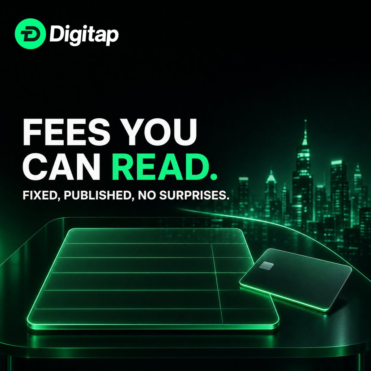 DigiTap_app's tweet photo. DigiTap publishes its fees as a table, per plan, before you sign up.

Transparent, fixed deposit fees. Zero fees between DigiTap users. No hidden charges.

Boring, and exactly what you want from the thing holding your money.

#digitap #fintech #TAP #crypto #presale https://t.co/FfvE8QC4VF