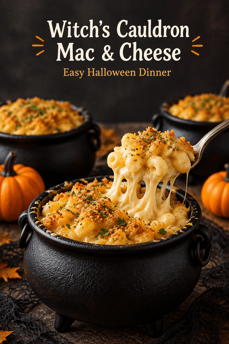 thebriskbite's tweet photo. Halloween mac and cheese, served in little witch's cauldrons. 🧙

Creamy cheese sauce + a crunchy green garlic-herb topping. The green comes from real herbs, not food coloring.

Make it a day ahead, bake before trick-or-treating.

Details below
#HalloweenDinner #MacAndCheese https://t.co/xcXF6FTerm