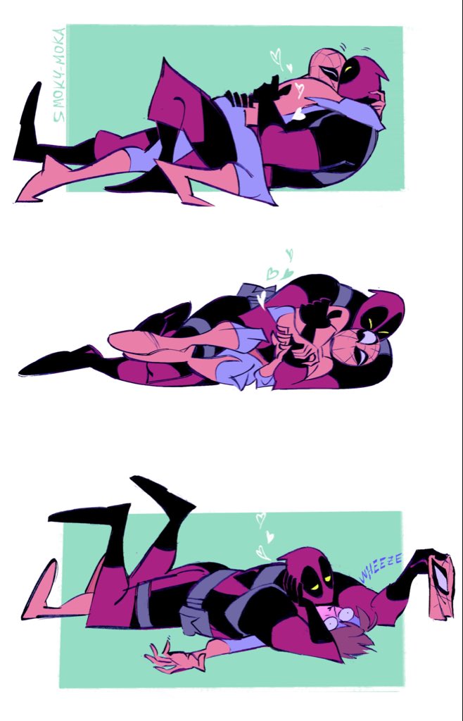 ArtisticWall01's tweet photo. Spideypool fan art by Smoky 
@pawnimate on insta https://t.co/pdfUDFPo6M