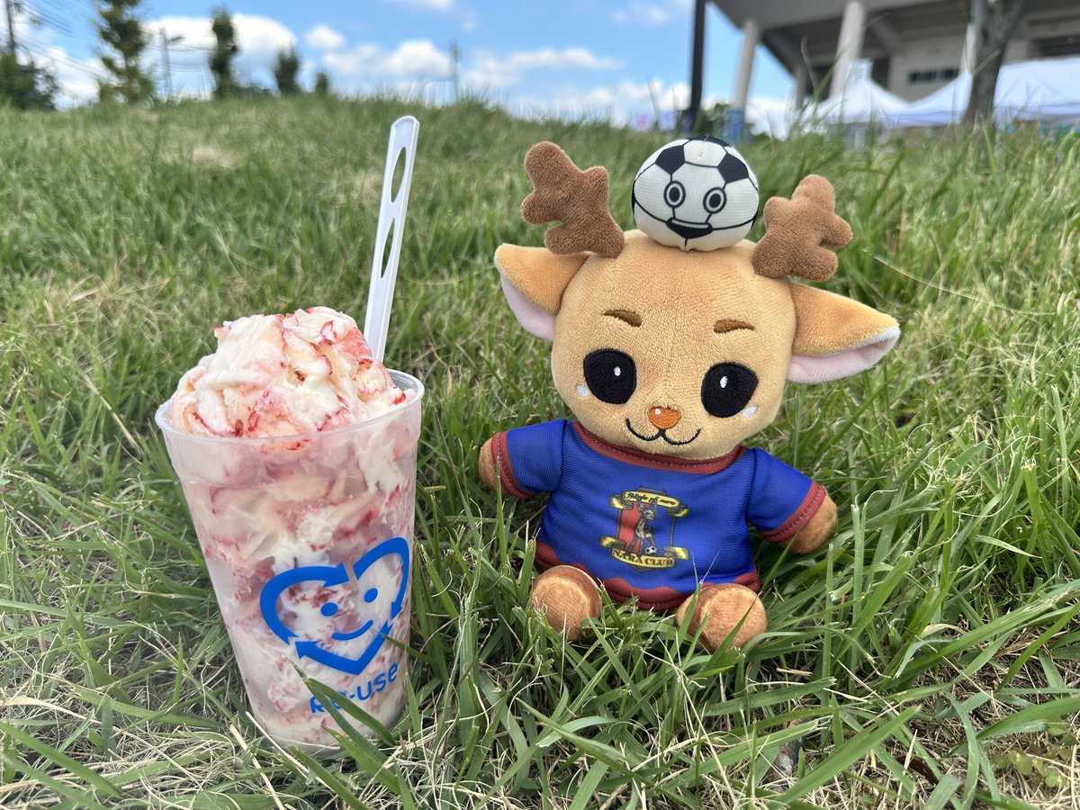 kazR31's tweet photo. こんかいのスタグルはこれ、『贅沢削り古都華ミルク🍓』
苺🍓大好き美味しい🥰暑かったので大きいサイズ買ったらめちゃお腹いっぱいになった😅
＃奈良クラブ
＃スタグル
＃大和苺6FARM https://t.co/wqa0SmUwmU
