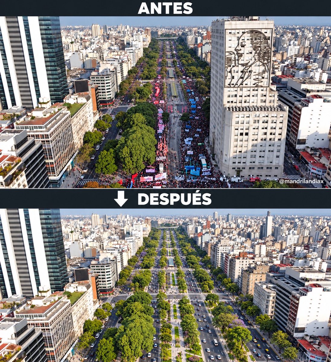 MandrilandiaX's tweet photo. MIREN QUE BIEN QUEDARÍA LA 9 DE JULIO SIN ESE EDIFICIO DE PORQUERÍA https://t.co/M1txDOon9F