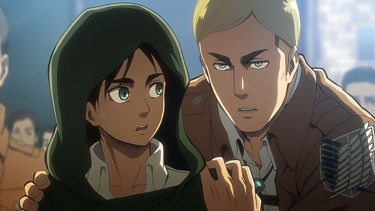 whoamimyself's tweet photo. “me diga, Eren, o que você vê? quem você acha que �� o inimigo?” https://t.co/uYwbAfK1WR