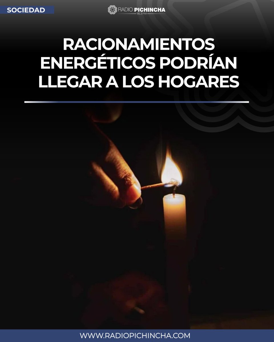 radio_pichincha's tweet photo. 👥#Sociedad | Fuentes oficiales confirmaron a Radio Pichincha que Cenace elabora informes técnicos para implementar racionamientos eléctricos en el sector residencial. #LaRadioDeLasNoticias
Los detalles⬇️
https://t.co/Ceh0glkHeP https://t.co/kSTWKxvwp4