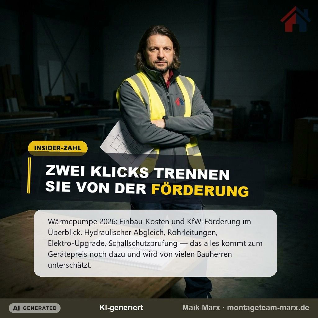 solarsorglos_de's tweet photo. Wärmepumpe 2026: Der Gerätepreis ist nur der Anfang. Hydraulischer Abgleich, Elektro-Upgrade, Rohrleitungen — alles extra. KfW-Antrag VOR Baubeginn! 🔧 #Wärmepumpe…

Mehr dazu: https://t.co/ZAaDYl1xGN

🤖 KI-generiert https://t.co/sjoRxYFzTI