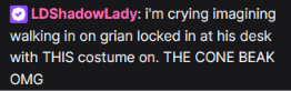 gtwabyss's tweet photo. lizzie in grian's chat lmao https://t.co/eCu0HaL4cx