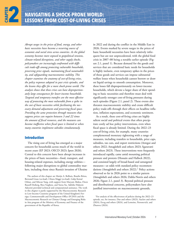 int_mon_econ's tweet photo. Highly relevant!

"Navigating a Shock-Prone World: Lessons from Cost-of-Living Crises" (IMF, Chapter World Economic Outlook)

"Over the past five years, food and energy price surges have strained household budgets and fueled economic and social pressures across the world. This chapter examines cost-of-living crises: episodes marked by sharp increases in the price of basic necessities, falling purchasing power, and persistently higher inflation and inflation expectations, as well as worsening inequality and poverty. Drawing on new evidence from a global database of policy interventions and a novel economic model, it assesses how governments have responded and which policies work best. The findings show that targeted, temporary transfers offer the most effective and cost-efficient protection for vulnerable households, while preserving fiscal space and allowing prices to adjust. By contrast, measures that suppress prices can require 3 to 22 times more fiscal resources and may become ineffective when fiscal space is limited or many countries adopt them simultaneously."

https://t.co/RDfsyR07ef