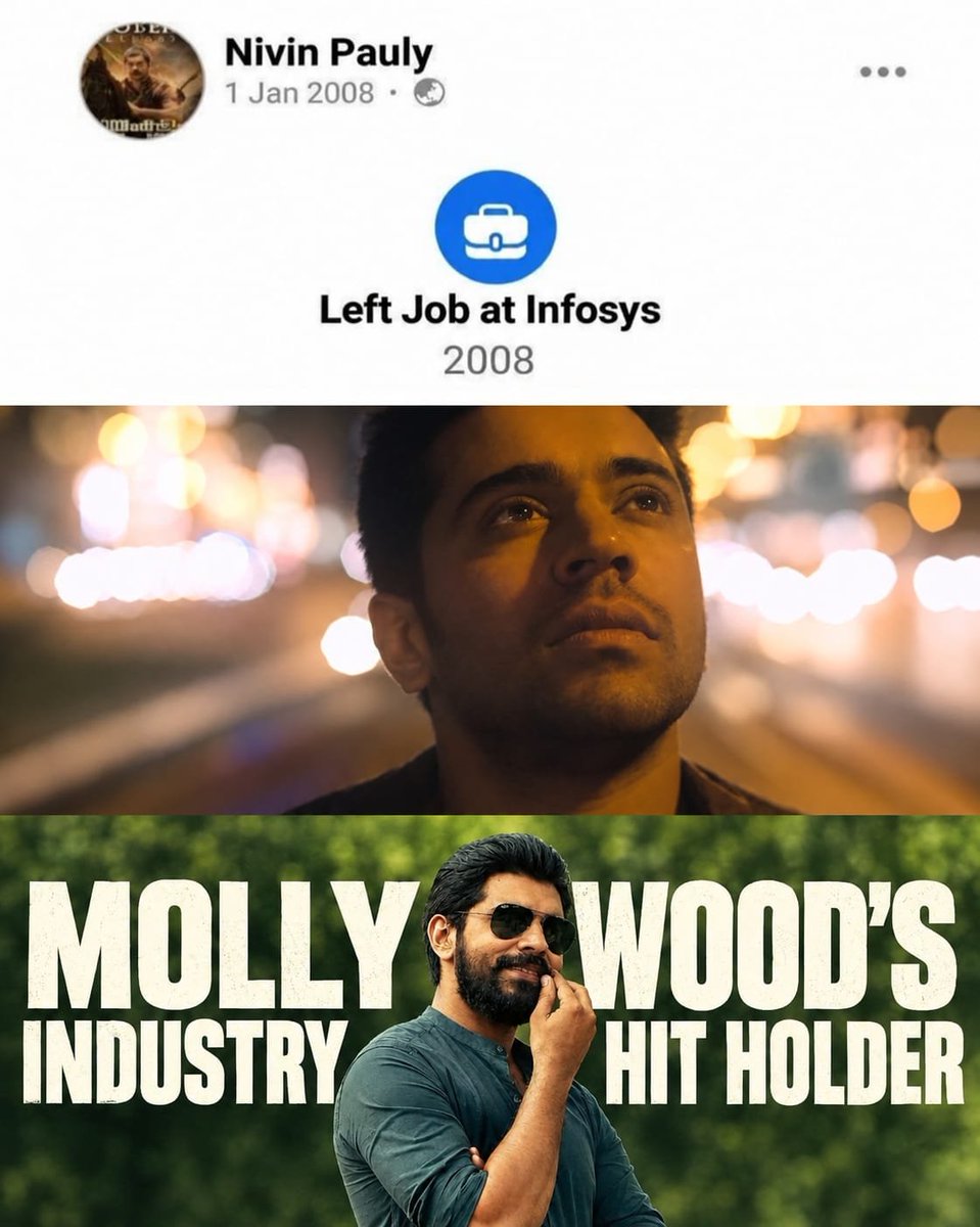 AkshayYes2001's tweet photo. FROM AN INFOSYS EMPLOYEE TO MOLLYWOOD’S INDUSTRY HIT HOLDER! 👑

Once he said : Risk edukanm🔥

Happy Birthday Fav @NivinOfficial ❤️

#NivinPauly https://t.co/NSvXfw6wZn