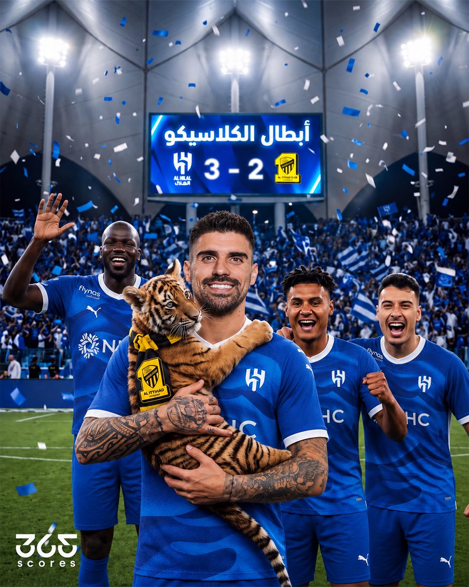 365scoresarabic's tweet photo. الهلال يحسم كلاسيكو مثيرًا أمام الاتحاد بثلاثية مقابل هدفين، ليُفسد على العميد فرصة الانفراد بصدارة الدوري السعودي 🔵✅

الزعيم يواصل هيمنته على ملعبه أمام العميد، محققًا 10 مباريات متتالية دون هزيمة أمام الاتحاد في الدوري السعودي للمحترفين💯

ويسجل أطول سلسلة حالية من عدم الخسارة على ملعبه، متجاوزًا الاتفاق والشباب بسلسلة بلغت 9 مباريات لكل منهما✅

#الهلال #الاتحاد #الكرة_السعودية #365Data