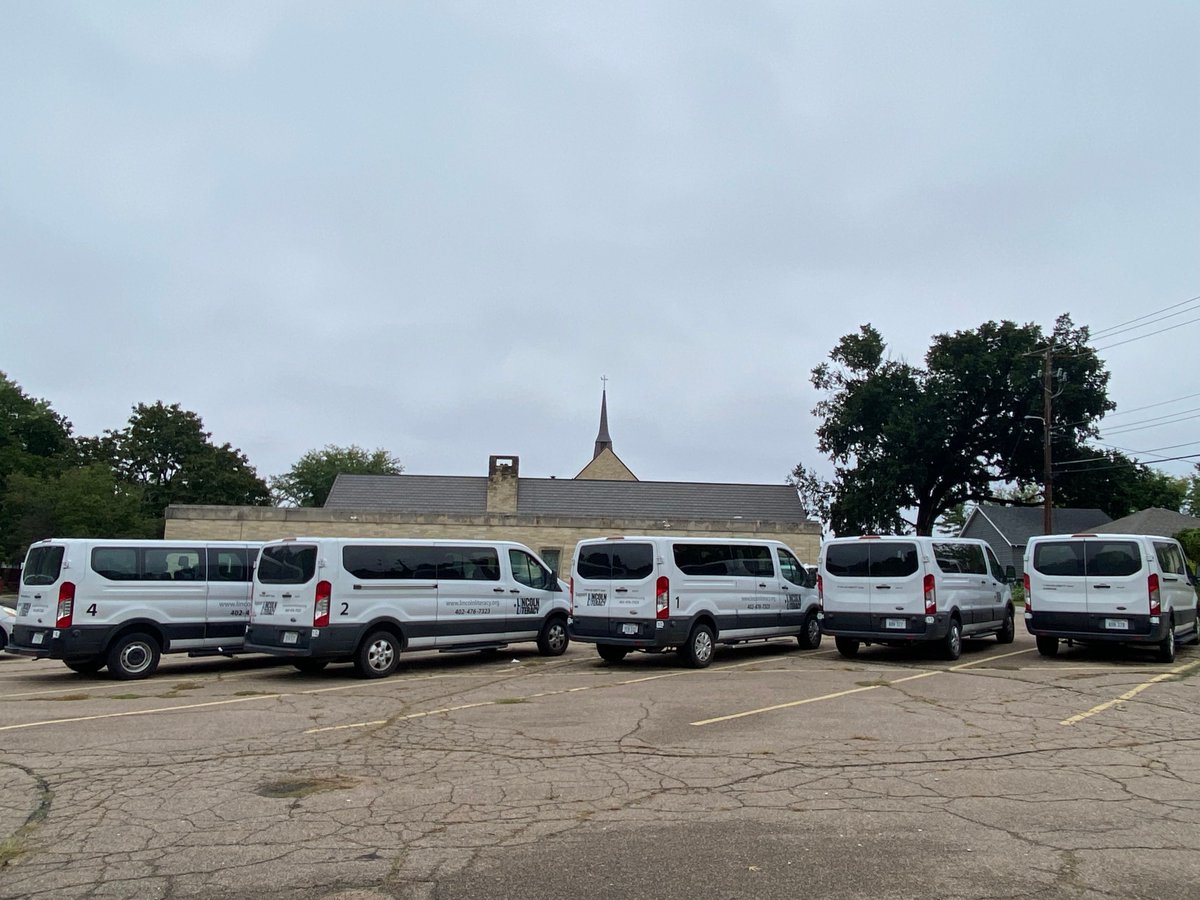 lincolnliteracy's tweet photo. A huge shout-out and thank you to our neighbors at @elcagrace for generously allowing us to park our vans in their lot overnight. https://t.co/WFRa6iWCIQ