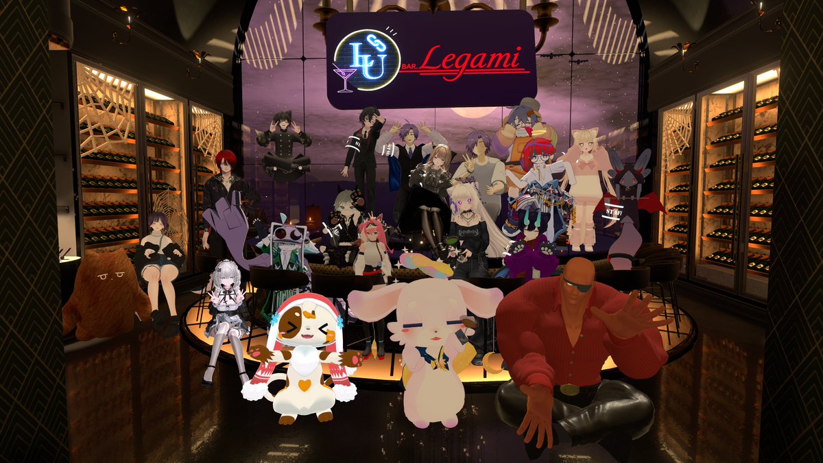 BARLegami's tweet photo. 先日のLink up様とのコラボ営業、第2部のBAR Legamiへお越しいただきありがとうございました！
特別キャストとしてきてくれたLink Up様もありがとうございました！

またコラボイベントなどもできるようよろしくお願いします！

#VRChat
#VRC_LinkUp
#BARLegami https://t.co/w6yq0dvo7l
