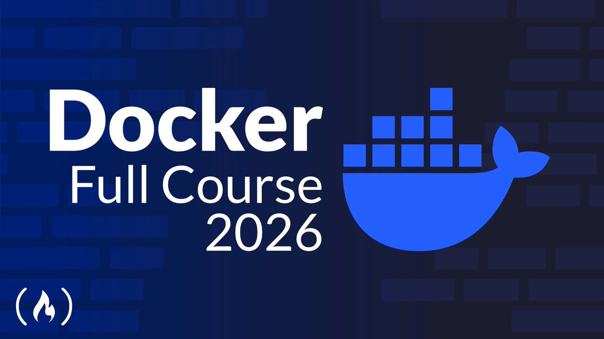 freeCodeCamp's tweet photo. Containerization is at the heart of modern software development.

In this in-depth course, Eissa teaches you Docker from the ground up.

You'll learn about containers, Dockerfiles, images, Docker Hub, networking, volumes, Docker Compose, and more - plus real-world deployment workflows.

https://t.co/wHGCwkdTtN