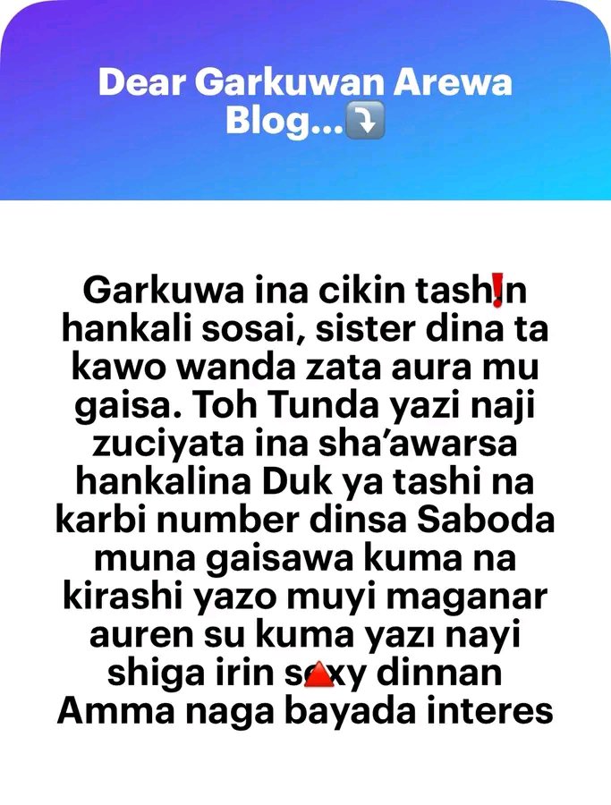 Arewa_GistHub's tweet photo. Mata mutane mu... https://t.co/ceSyGkMMXs