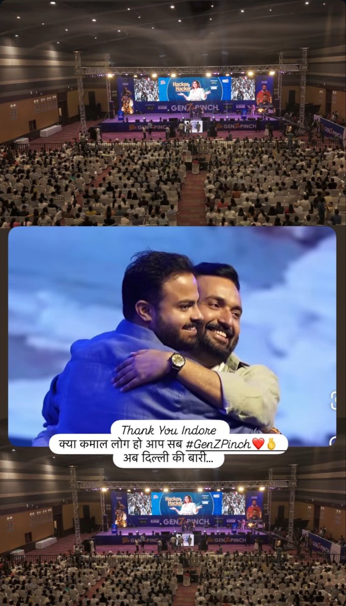 Abhinavpinch's tweet photo. Thank You Indore 🙏🏼
We are overwhelmed 🙌

1 साल के चैनल को इतना प्रेम देने तहे दिल से शुक्रिया। 
अब दिल्ली में मिलते हैं… https://t.co/LPWqCKv3nE