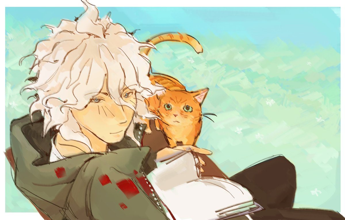 4po_11o's tweet photo. i am sick so. drew nagito to cheer myself up a little🤤 yay https://t.co/cgOdYTpNNC
