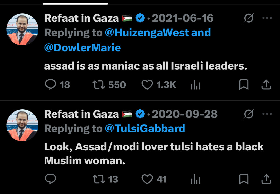 AyKarT0's tweet photo. Even Refaat Alareer’s? 

Leftist that made a career from grifting off the Palestinians suffering and alienating the mainstream opinion of Assad being disliked and Syrian revolution being popular among Palestinians. 

All these scumbags got a book written and want to sell it lol. https://t.co/R5T1Xus5QG