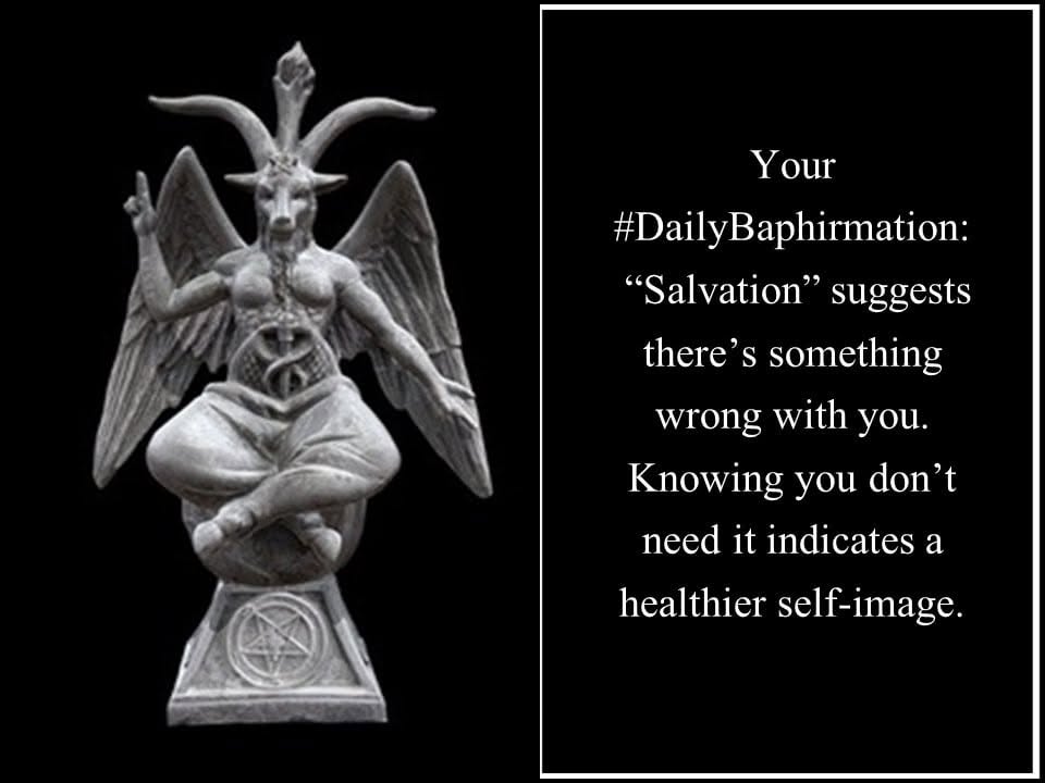 SatanicSF's tweet photo. #DailyBaphirmation https://t.co/2iel4XdbXP