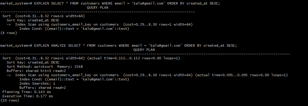 Chinedu_PD's tweet photo. 𝗗𝗮𝘆 𝟮𝟳/𝟭𝟬𝟬

Instead of guessing why my query is slow, I can ask PostgreSQL.

EXPLAIN reveals the query execution plan, helping me investigate table scans, index usage, the work PostgreSQL expects to perform.

Understand before optimizing.

#100DaysOfLearning #PostgreSQL https://t.co/eABi4DGsyv
