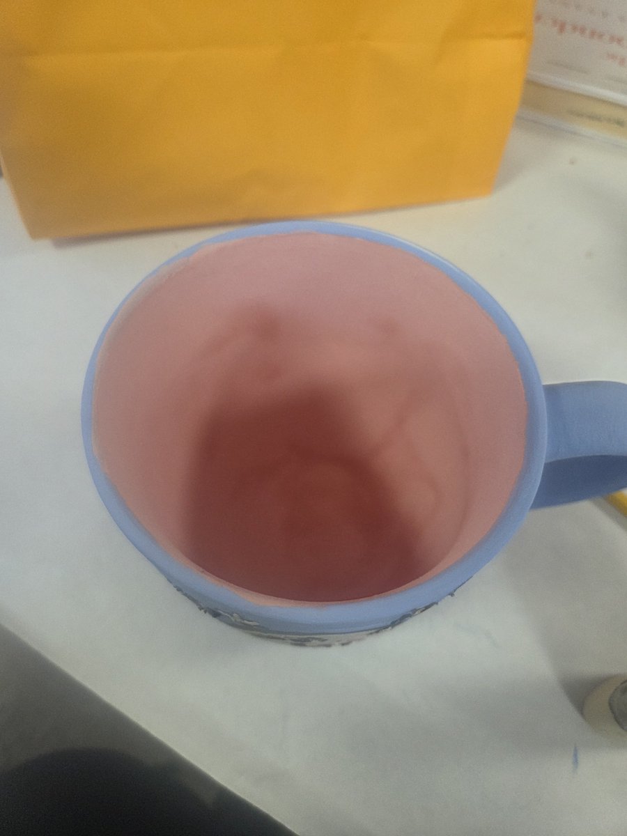 NicoNicoNessie's tweet photo. I spent almost 5 hours straight finishing the painting on this in the second session painting it after I started it yesterday. The whimsy mug depleted my whimsy battery.
I can't wait for it to be fired and to be able to use it. #whimsymaxxing https://t.co/EQNkiPB2OW