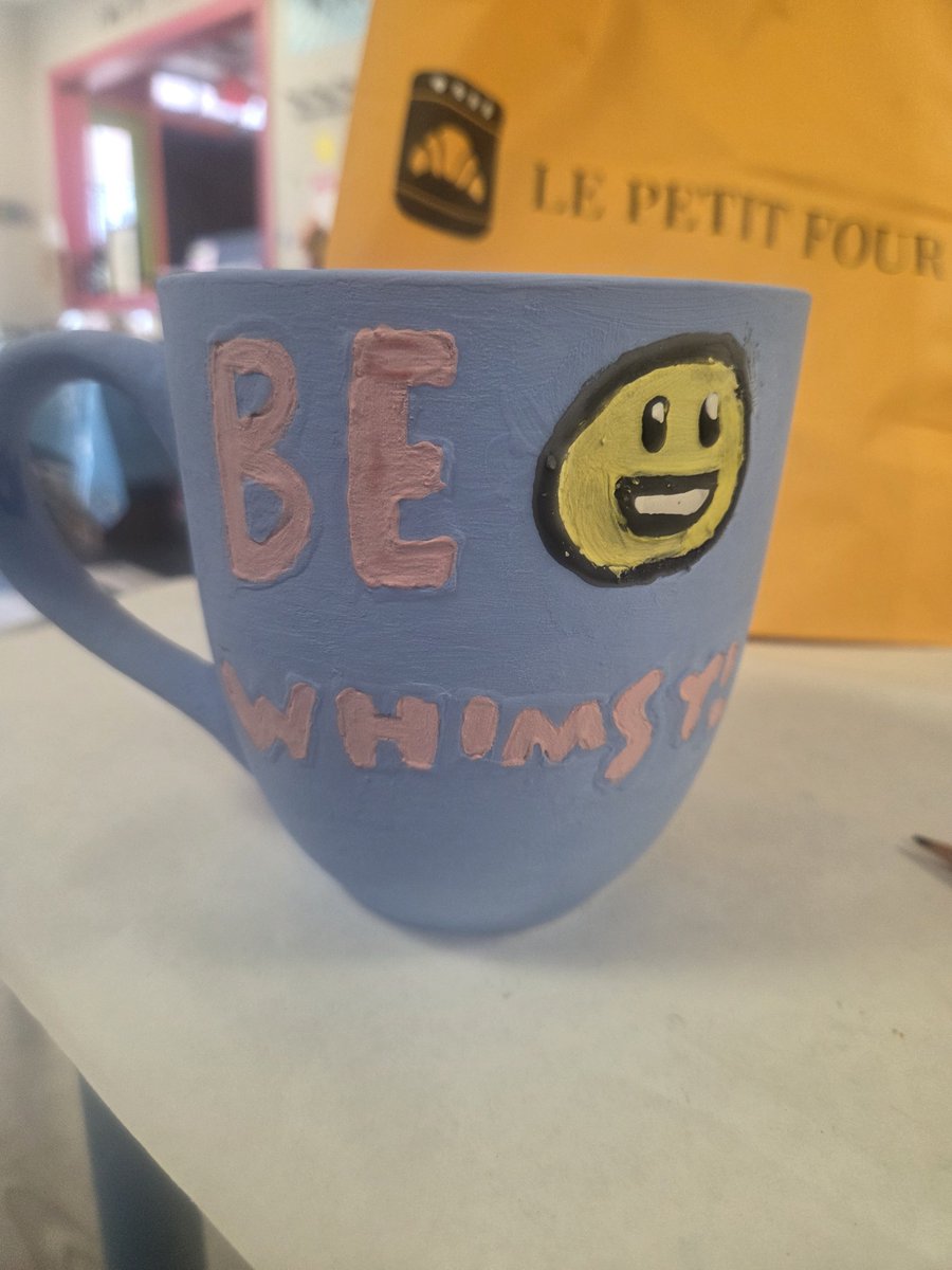 NicoNicoNessie's tweet photo. I spent almost 5 hours straight finishing the painting on this in the second session painting it after I started it yesterday. The whimsy mug depleted my whimsy battery.
I can't wait for it to be fired and to be able to use it. #whimsymaxxing https://t.co/EQNkiPB2OW