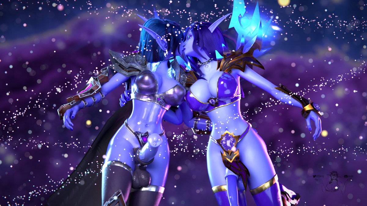 ElfJivvy's tweet photo. with @Zilea_  and my oc Melanta <3 made in blender with octane render :3 enjoy qts 💋 https://t.co/5QcpF0EWj7