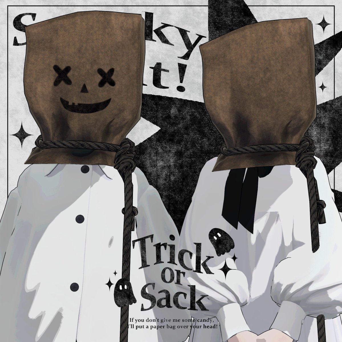 EverSlumber_'s tweet photo. 【🎃New Release👻】

ちょっと不気味な紙袋の頭部アクセサリーを販売開始しました🎉

ハロウィン改変にぜひ👻🎃

# Trick or Sack ⊿
https://t.co/2hieS8cDR8

【🎁プレゼントキャンペーン✨】
抽選で2名様に支援版のギフトをプレゼント🎉

🎯参加方法🎯
✅アカウントをフォロー
✅このポストをRT
〆切：10/13