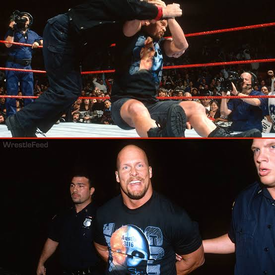 JrGrilling's tweet photo. On This Day in 2005: 

Following the shocking firing of @JRsBBQ on Raw Homecoming, Steve Austin unleashed pure chaos in Texas, dropping Stunners on the entire McMahon family to defend his longtime friend and partner.

#GrillingJR #WWERaw #WWEHistory https://t.co/u7Lg8odXVV