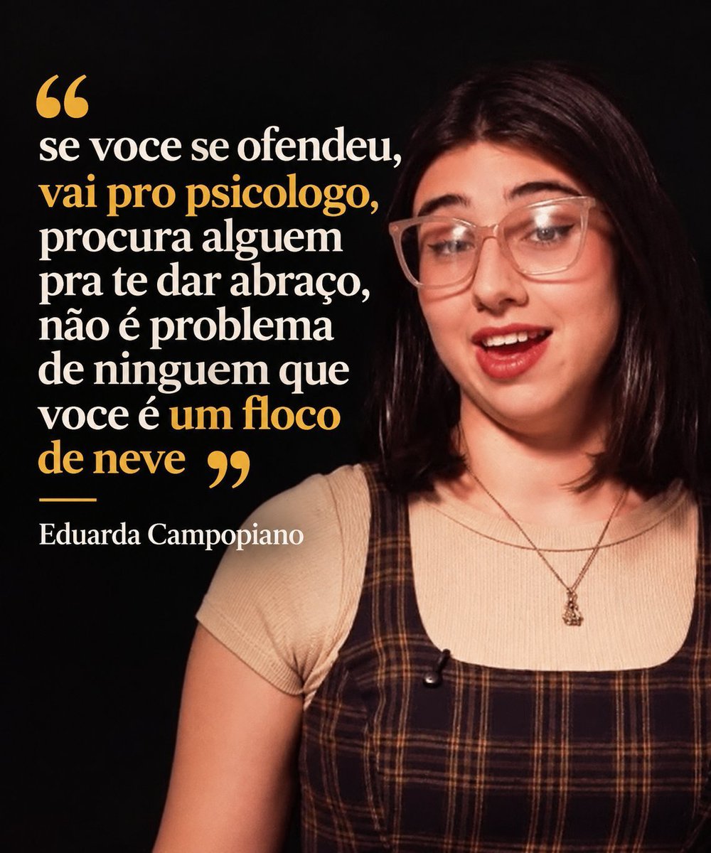 LuccasSeraphyn's tweet photo. Ué, @DudaCampopiano! Não foi você que disse uma vez que quem se ofendesse com suas falas e o que você faz, que procurassem um psicólogo ou alguém pra abraçá-los? Aguenta o rojão agora, amorzinho! Mas quando é com você, aí as pessoas têm que pagar, né? Aguenta agora, Floco de Neve https://t.co/C98MqFhVWO