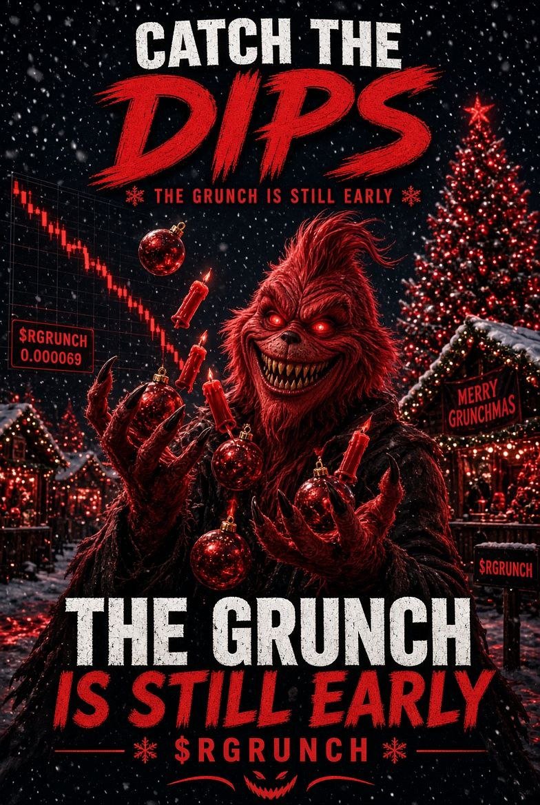 Dapenzzi01's tweet photo. @vladlaunch Christmas has been stolen. The suspect is wearing a Santa hat. 🎅🔴
Red Grunch has a name...
Follow the project, join the community, and watch the story develop.
$RGRUNCH
X: @RedGrunch Tg: https://t.co/gZGi0j5JMY Ca: DBGwTs13jQaCnTmDBFaRuLAQbuPziZBdP2qBXFWvpump
#Solana #Memecoin https://t.co/NVnumiYGI7