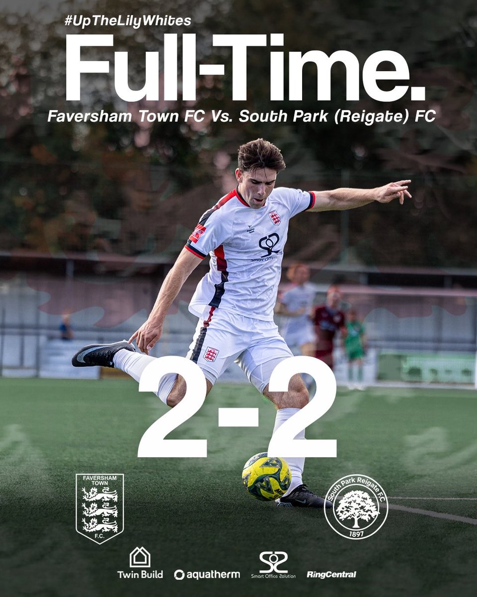 FavershamTownFC's tweet photo. Still not caught my breath at the end……

It ends 2-2 with captain marvel, Tommie Fagg getting the equaliser in the dying seconds from the spot

2-2 ⚪️⚫️🦁🦁🦁 https://t.co/TfUSTZ6iRh
