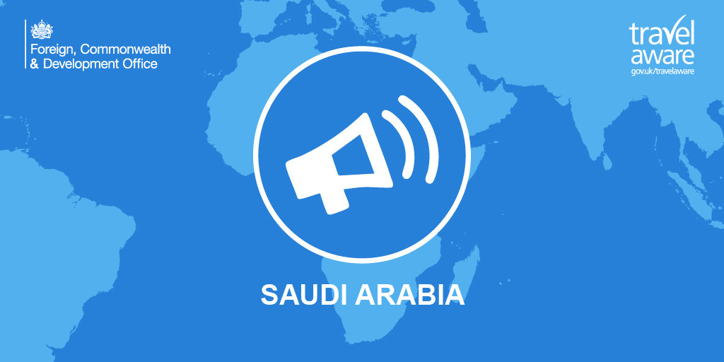 FCDOtravelGovUK's tweet photo. #SaudiArabia: Confirming that updated advice is for British nationals to avoid King Khalid International Airport until the airport is secure and to monitor the advice of the Saudi authorities
https://t.co/bv7kT4Y5xE https://t.co/qoyHXX1Egk
